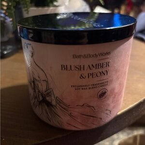 Bath & Body Works Blush Amber & Peony Pink Candle